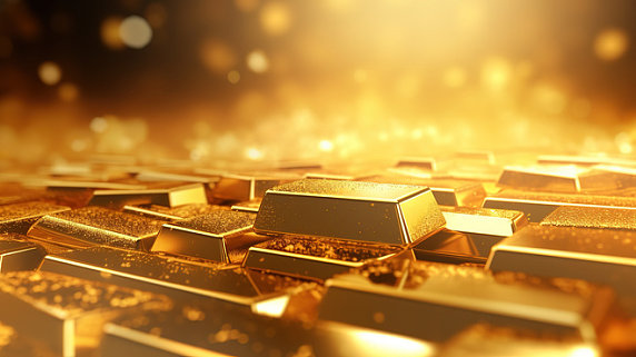 潮国创意闪闪发光金条财富卡通12金融理财投资