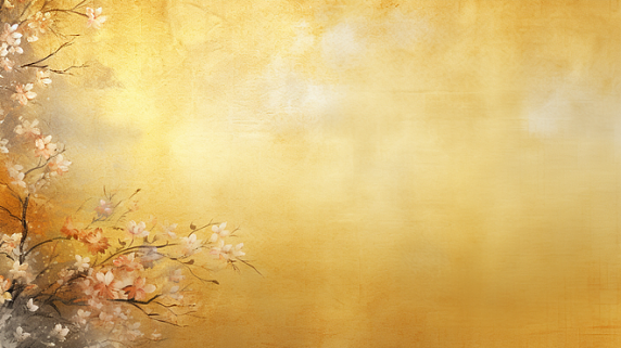 潮国创意古风迎春节简约背景12金色梅花金色闪光金粉