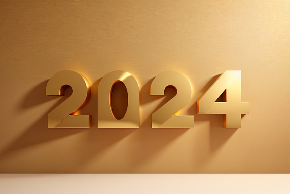 创意2024年新年元旦金色背景图片54