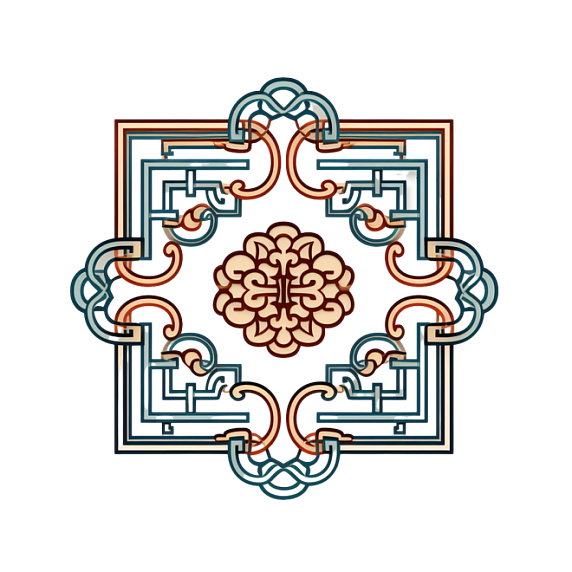 潮国创意卡通插画春节边框节日框架文字框花边