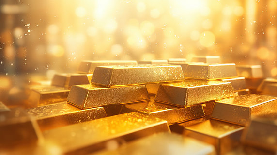 潮国创意闪闪发光金条财富卡通14金融银行理财