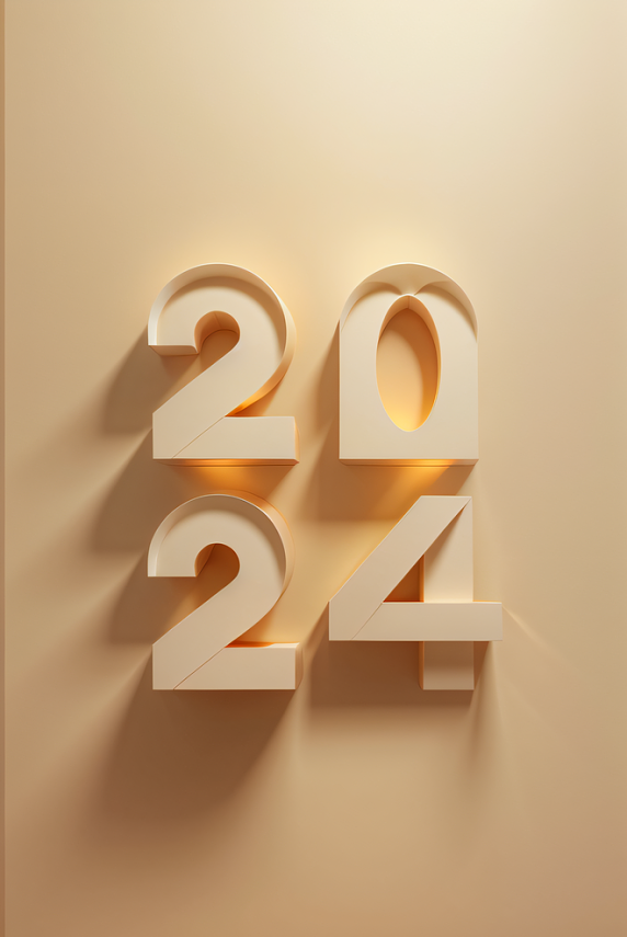 创意2024年新年元旦金色背景图片48