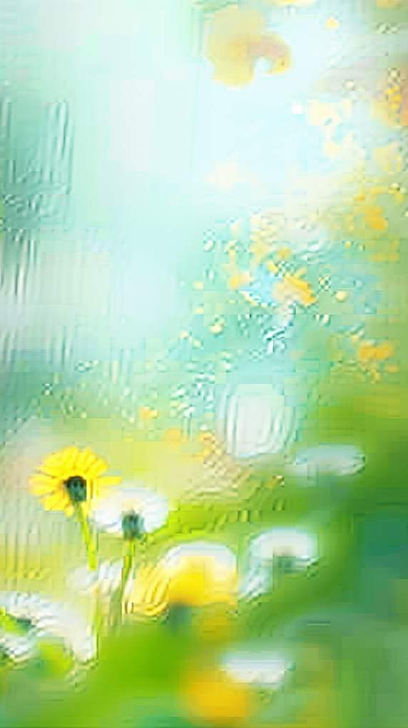 创意春天谷雨节气雨中柔和模糊黄色花朵下雨油画背景素材