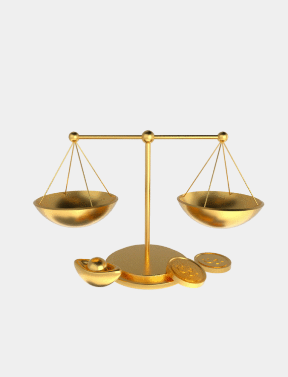 C4D立体金融理财财富金色天平元宝金币元宝动图gif