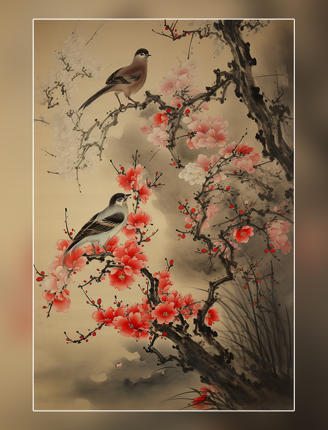 花鸟画图片_花鸟画素材_花鸟画图片素材下载-潮国创意