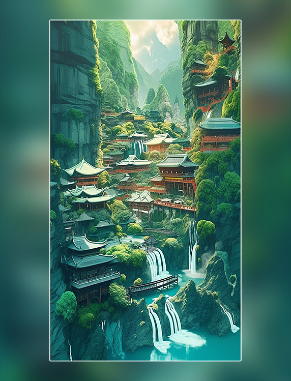 城市春季城市中国超美插图中国建筑平面插图