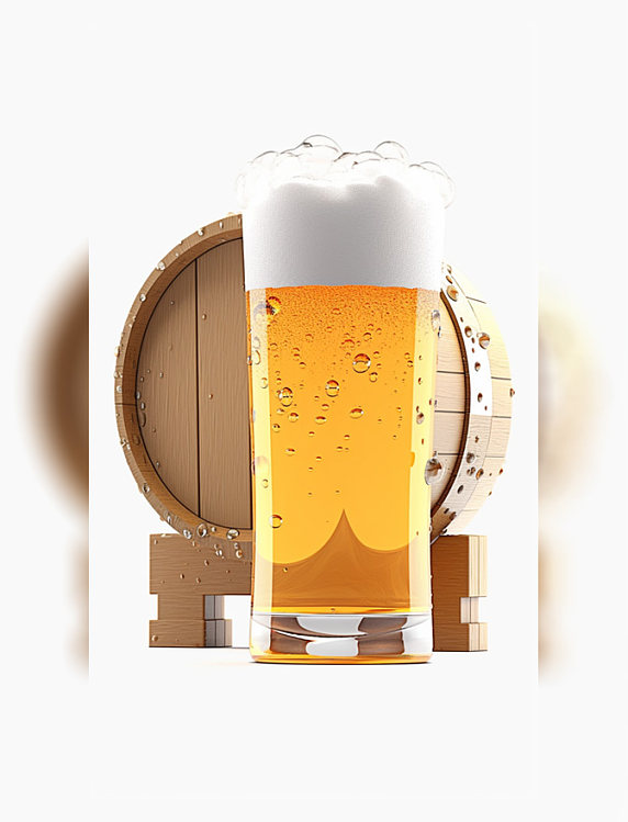 3d瓶装啤酒白色背景图标icon
