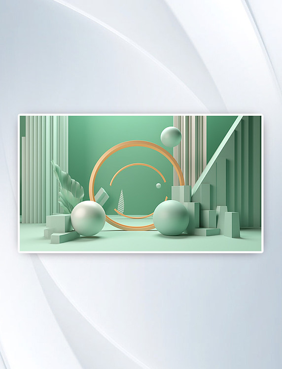 c4d立体场景电商背景
