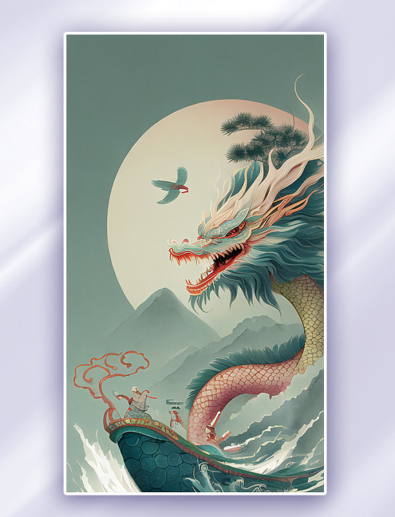 端午节端午赛龙舟插画
