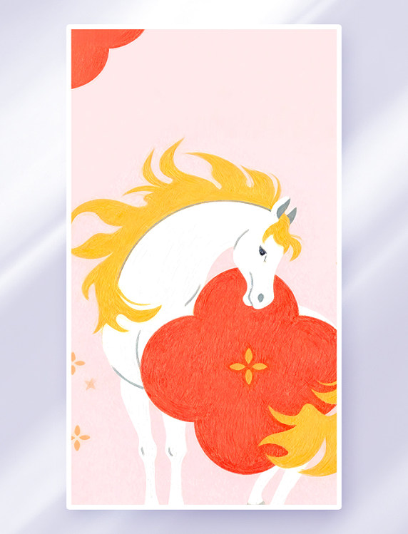 中国风马年中国新年简约背景
